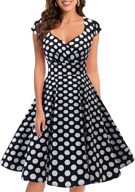 Bbonlinedress Women Short 1950s Retro Vintage Cocktail Party Swing Dresses