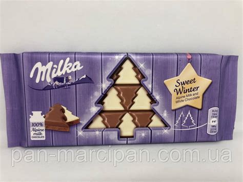 Купить Шоколад Milka Alpine Milk and White Chocolate (ялинка) 100 г ...