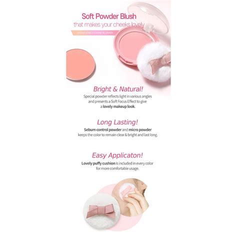 ETUDE Lovely Cookie Blusher (Pk002 Grapefruit Jelly), Long Lasting ...