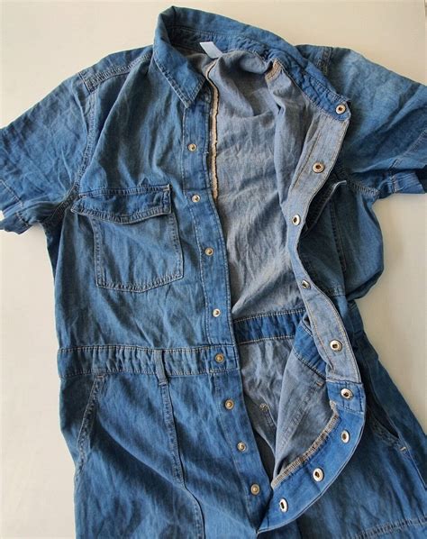 H M Denim Jumpsuit UK Size 4 6 8 10 Women S Read Description EBay