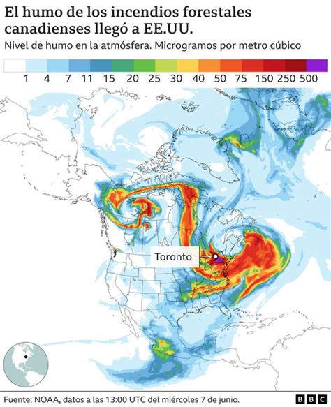 Incendios En Canadá Estados Unidos La Enorme Nube De Humo Que Cubre