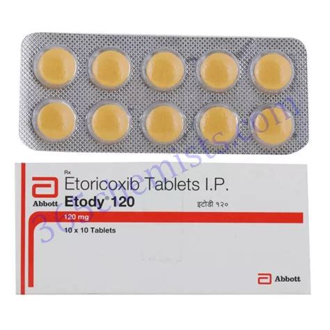 Etody 120MG Tablet Etoricoxib 120mg 365chemists