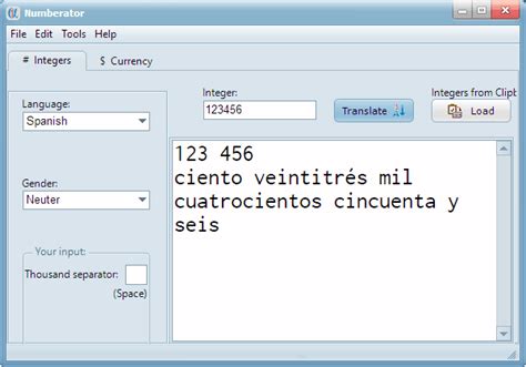 Numberator ~ Traductor Universal De Números A Letras