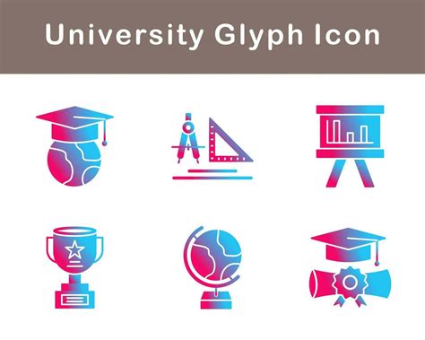 university Vector Icon Set 20647823 Vector Art at Vecteezy