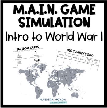 WWI Simulation MAIN Game by Maestra Novoa | TPT