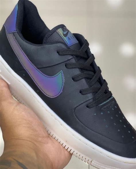 T Nis Nike Air Force Preto Roxo Masculino Novo Nunca Usado Top