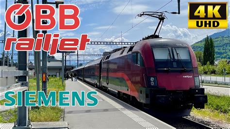 ÖBB Austrian Federal Railways Railjet Express Zürich to Buchs