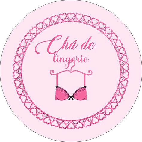 Painel De Festa Redondo 1 50x1 50 Chá de Lingerie Corações Rosas 017 Via Cores Paineis de