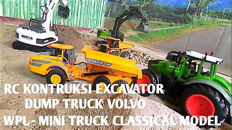 Rc Kontruksi Excavator Huina Dump Truck Volvo Double E Wpl Mini