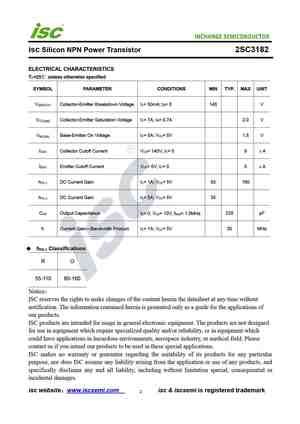 2SC3182 Datasheet and Replacement, Transistor Equivalent Finder, Cross ...