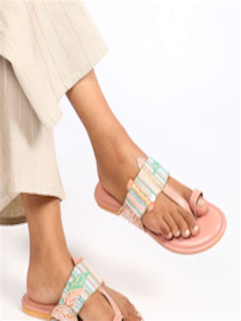 Buy Marc Loire Women Nude Embellished PU Ethnic One Toe Flats Flats For Women Myntra