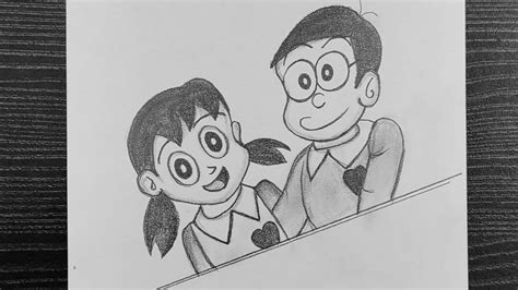 How To Draw Nobita And Shizuka // Nobita And Shizuka Drawing // Kids ...