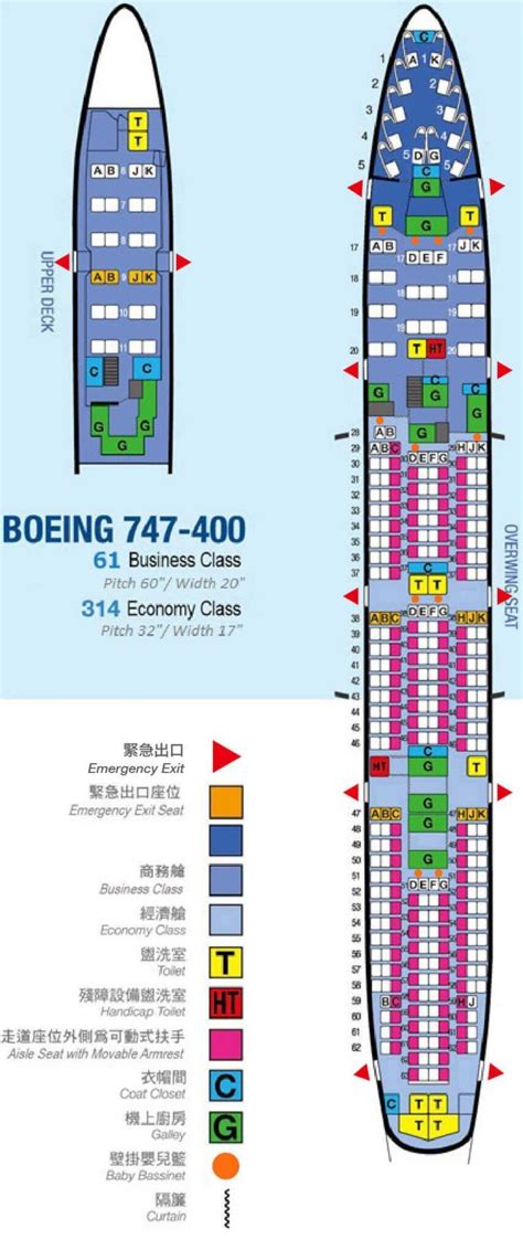 China Airlines Boeing 747 400 Refurbished Cabin Seating Plan China