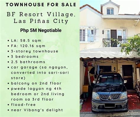 Bf Resort Village Las Pinas Townhouse For Sale Property For Sale