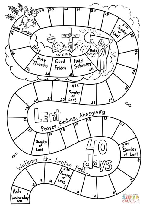 40 Days Of Lent Coloring Page Free Printable Coloring Pages