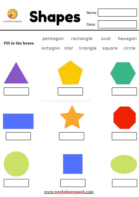 Shapes worksheets pack (printable) | Shapes worksheets, Shape ...