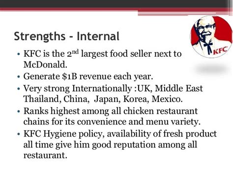 Kfc Swot Analysis