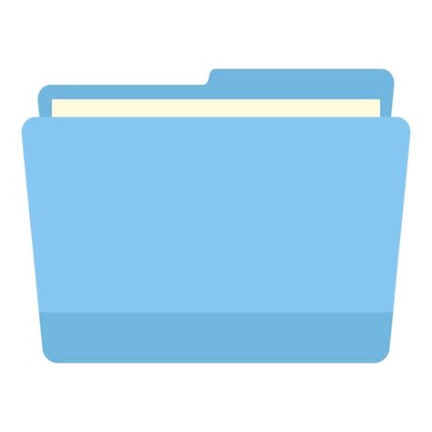 Premium Vector Blue Computer File Folder Icon Flat Illustration Of