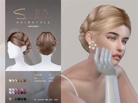 The Sims Resource Elegangte Updo Hair Style Paris By S Club