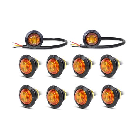 MADCATZ Meerkatt Pack Of 10 Amber 3 LED Round Side Marker Lights