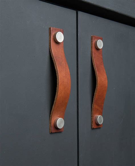 Thor Leather Kitchen Door Handle Available In Three Colours