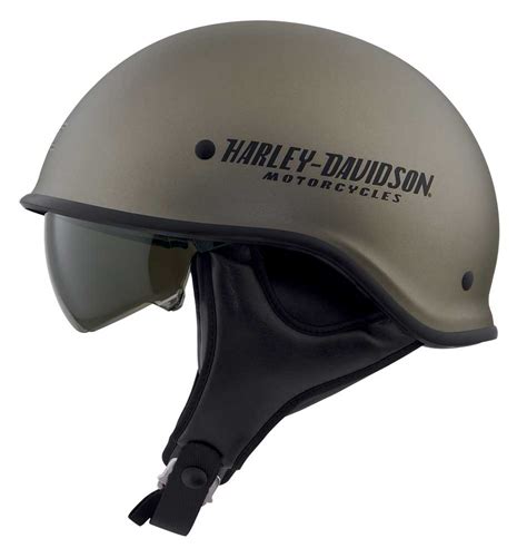 Harley Davidson® Mens Curbside Dlx X06 Half Helmet Matte Titanium