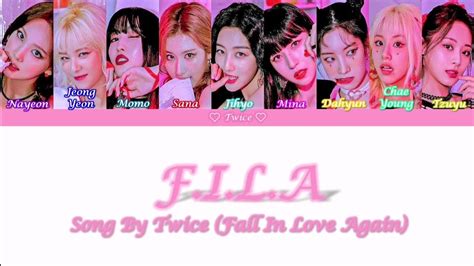 Twice F I L A Song Colour Coded Lyrics Video Youtube