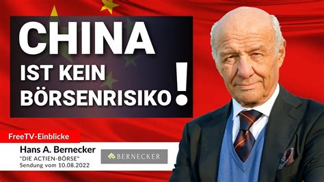 China Ist Kein B Rsenrisiko Hans A Bernecker Im Gespr Ch Vom