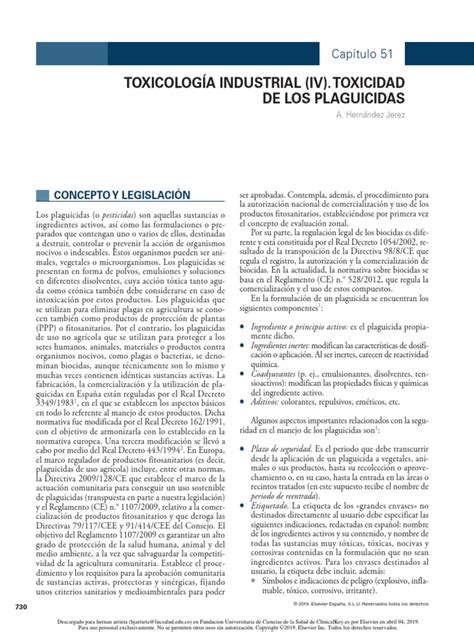 51 Toxicologia Industrial Iv Toxicidad De Los Plaguicidas Pdf