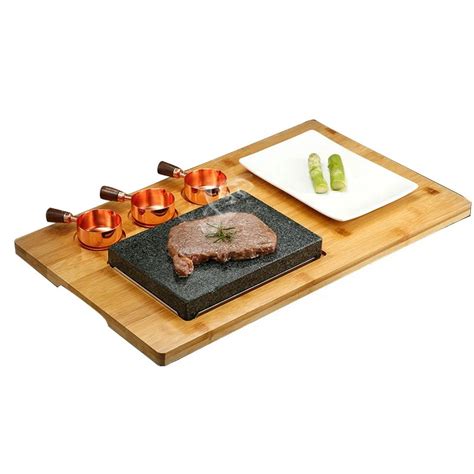 Lava Hot Steak Stone Plate Indoor Bbq Grilling Stone