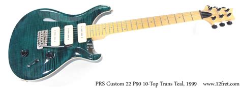 Prs Custom 22 P90 10 Top Trans Teal 1999