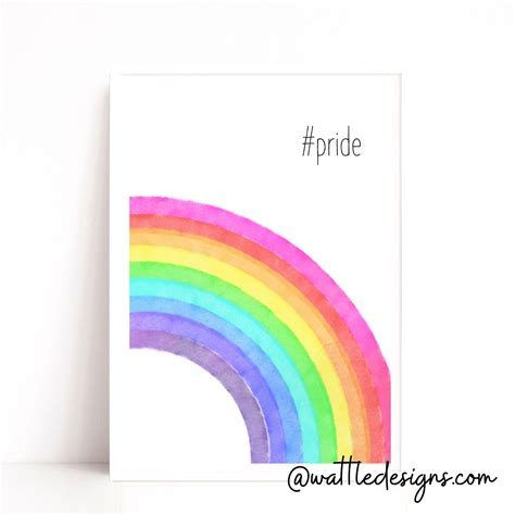 Pride Rainbow Wall Decor Gay Pride Art Print Lgbtq Gift Idea
