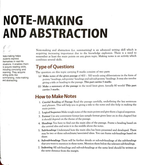 SOLUTION Note Making And Summary Writing Studypool