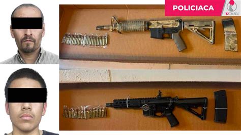 Polic A Municipal De Tijuana Detiene A Dos Sujetos Con Armas Largas Y