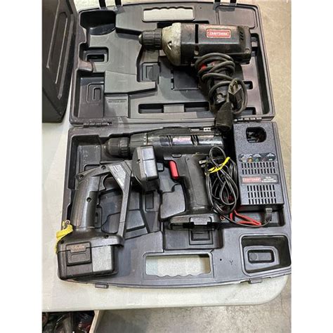 Set Of Craftsman Cordless Drill And Light W Battery And Charger Craftsman Corded Drill