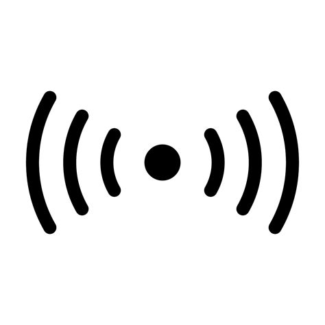 sound radio wave icon vector wifi sound signal connection for graphic design, logo, website