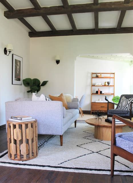 Dark Wood Beams In French Normandy Style Home In Los Angeles Anni 50