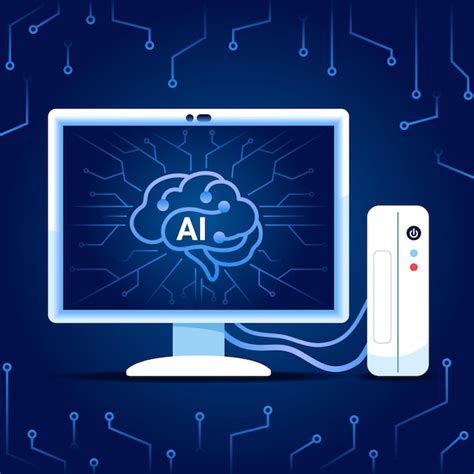 Premium Vector Artificial Intelligence On Personal Computer