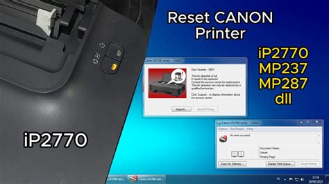 Cara Reset Canon IP2770 MP237 MP287 Dengan Service Tool V3400 Canon