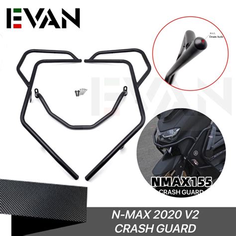 Nmax 155 V2 2020 2021 Full Crash Guard Pure Stainless Metal CNC Alloy