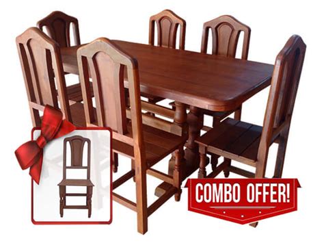 Mesa Y Sillas De Algarrobo Combo Oferta