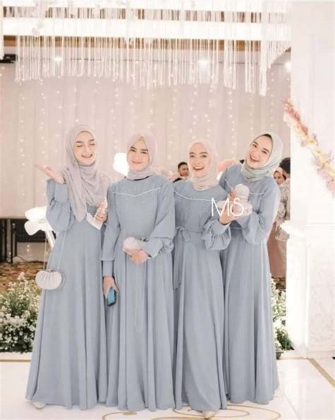 13 Model Gaun Bridesmaid Hijab Dan Non Hijab Batik Satin Dll