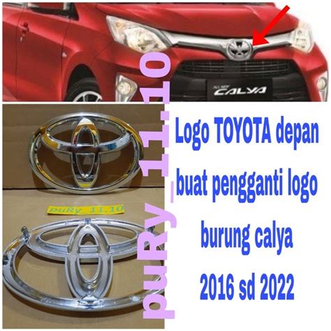 Jual Emblem Logo Depan Toyota Calya Pengganti Logo Burung PNP 2016 2017