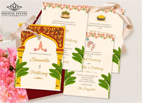 South Indian Wedding Invitations As Tamil Wedding Cards Telugu Invites