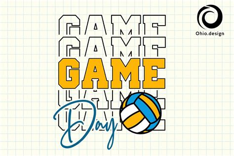 Game Day Volleyball PNG Graphic by Ohio.design · Creative Fabrica