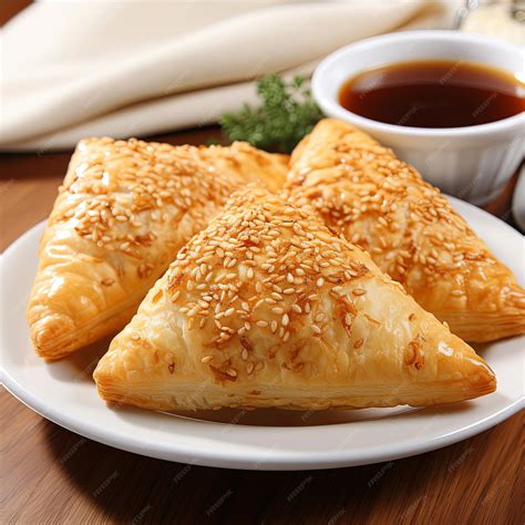 Premium Photo | Cheese sambousek Crispy baked or fried pastries filled ...