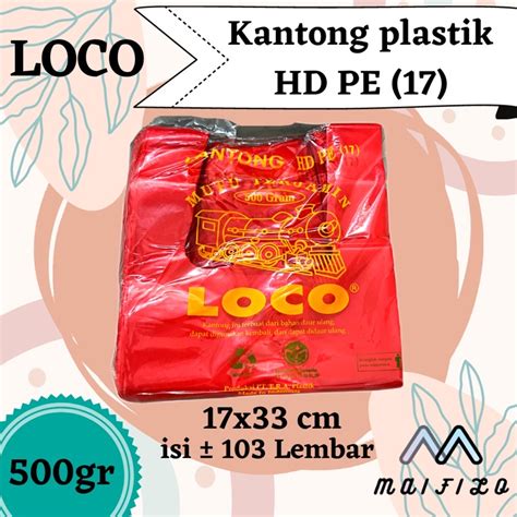 Jual Kantong Plastik Kresek Loco Merah Tebal Uk Gr Shopee