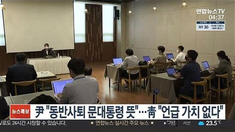 尹 동반사퇴 문대통령 뜻靑 언급할 가치 없다 동영상 Dailymotion