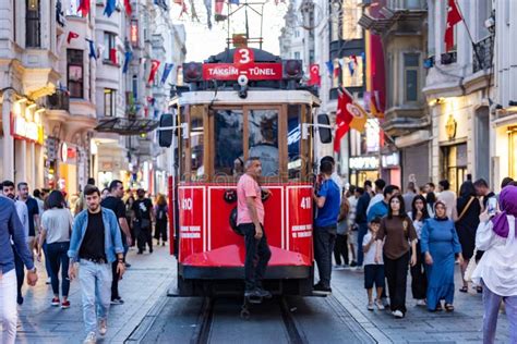 Istiklal Caddesi In Taksim Istanbul Turkey Editorial Image Image