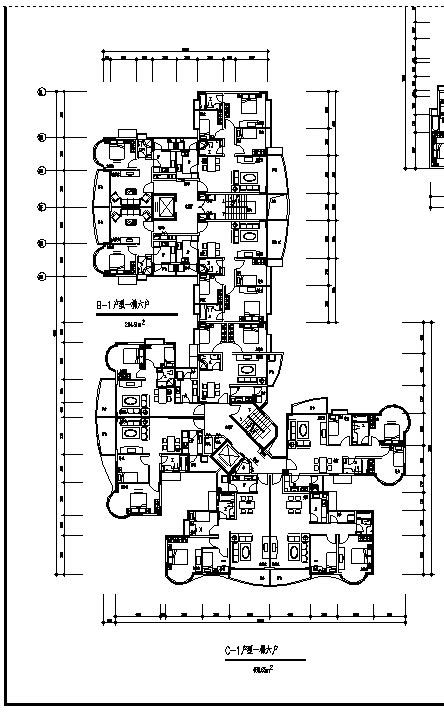 2套多层住宅类户形设计施工cad图纸住宅小区土木在线